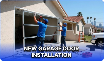 New garage door installation